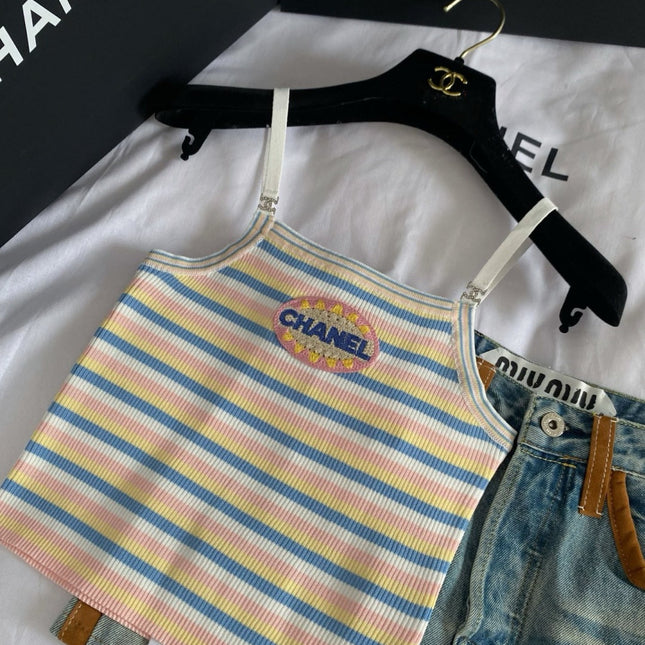 CHANEL KNIT CAMISOLE TOP 256898