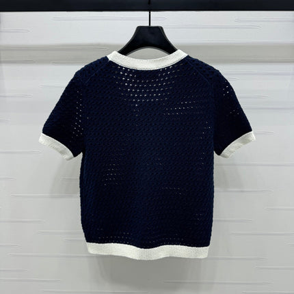 GUCCI SHORT-SLEEVE KNIT CARDIGAN 273214