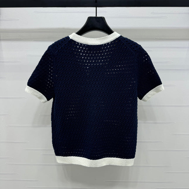 GUCCI SHORT-SLEEVE KNIT CARDIGAN 273214