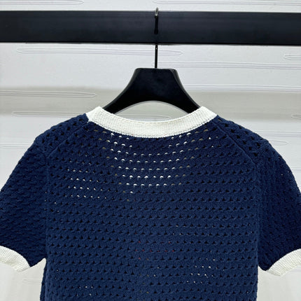 GUCCI SHORT-SLEEVE KNIT CARDIGAN 273214