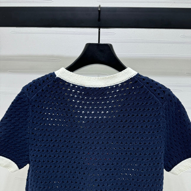 GUCCI SHORT-SLEEVE KNIT CARDIGAN 273214