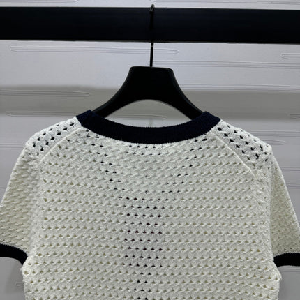 GUCCI SHORT-SLEEVE KNIT CARDIGAN 273215