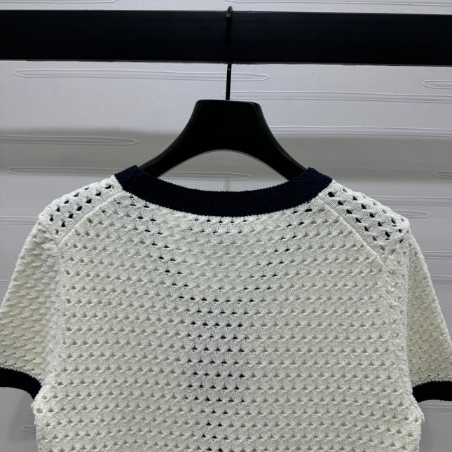 GUCCI SHORT-SLEEVE KNIT CARDIGAN 273215