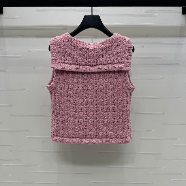 CHANEL 25S CROCHET SLEEVELESS VEST 264180