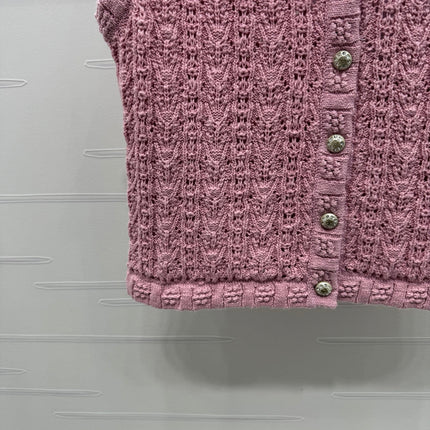 CHANEL 25S CROCHET SLEEVELESS VEST 264180