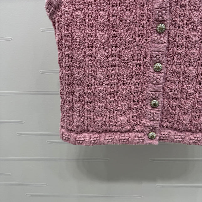 CHANEL 25S CROCHET SLEEVELESS VEST 264180