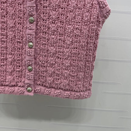 CHANEL 25S CROCHET SLEEVELESS VEST 264180