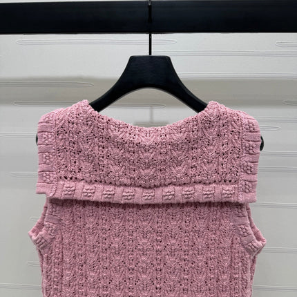 CHANEL 25S CROCHET SLEEVELESS VEST 264180