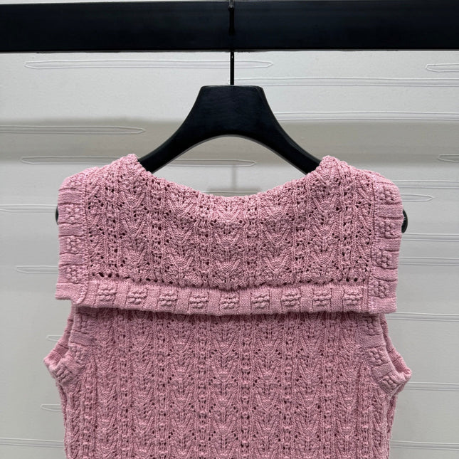 CHANEL 25S CROCHET SLEEVELESS VEST 264180