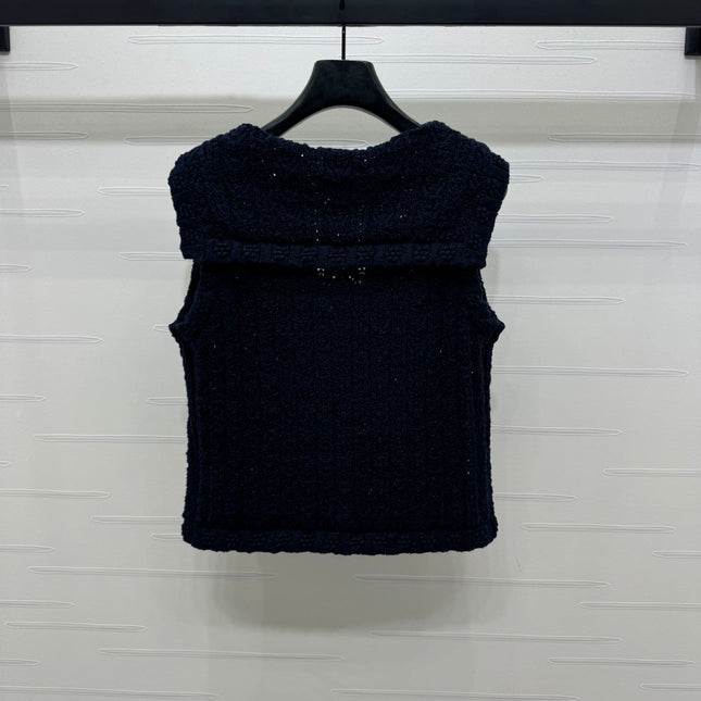 CHANEL 25S CROCHET SLEEVELESS VEST 264179