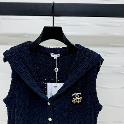 CHANEL 25S CROCHET SLEEVELESS VEST 264179