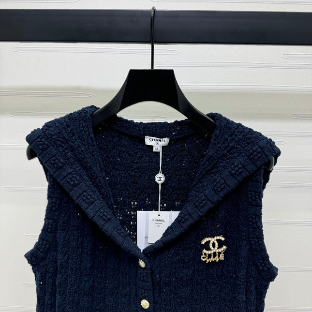 CHANEL 25S CROCHET SLEEVELESS VEST 264179