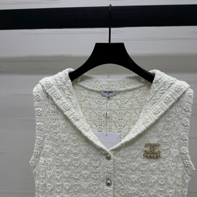 CHANEL 25S CROCHET SLEEVELESS VEST 264178
