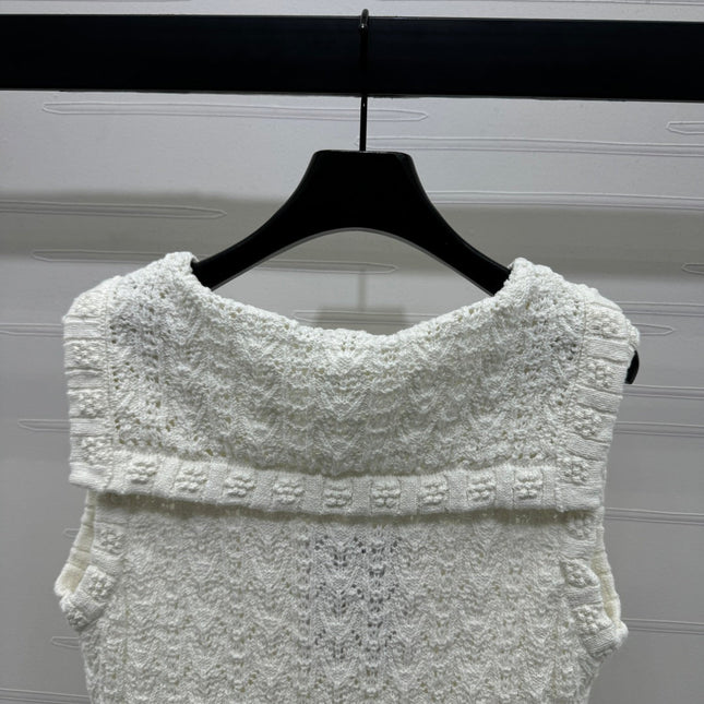 CHANEL 25S CROCHET SLEEVELESS VEST 264178
