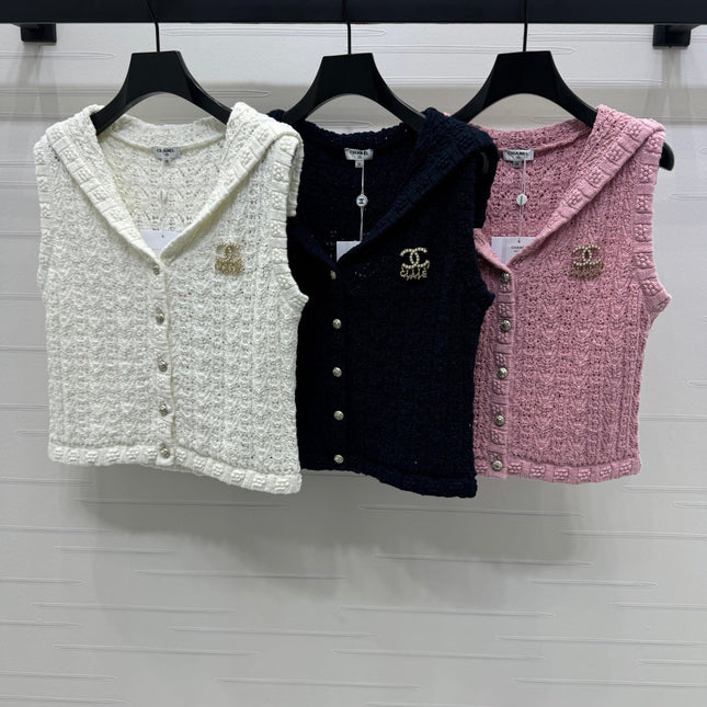 CHANEL 25S CROCHET SLEEVELESS VEST 264178