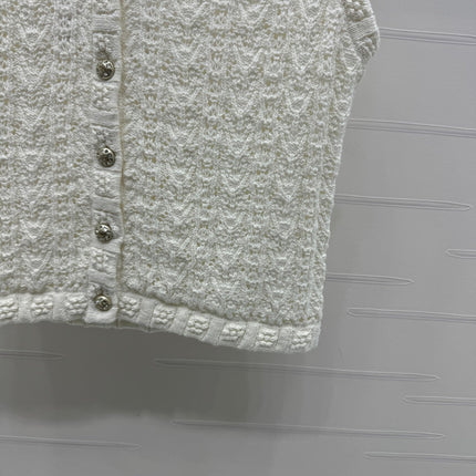 CHANEL 25S CROCHET SLEEVELESS VEST 264178