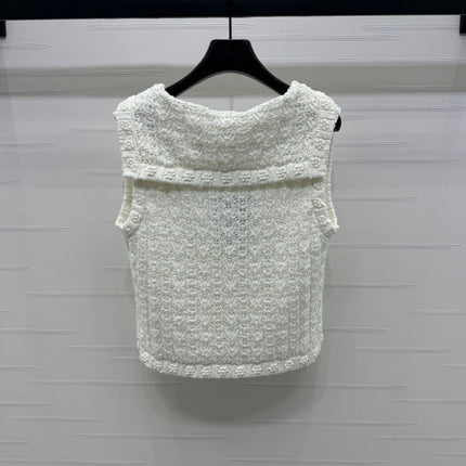 CHANEL 25S CROCHET SLEEVELESS VEST 264178