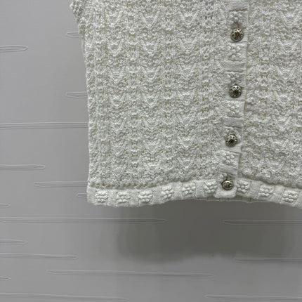 CHANEL 25S CROCHET SLEEVELESS VEST 264178