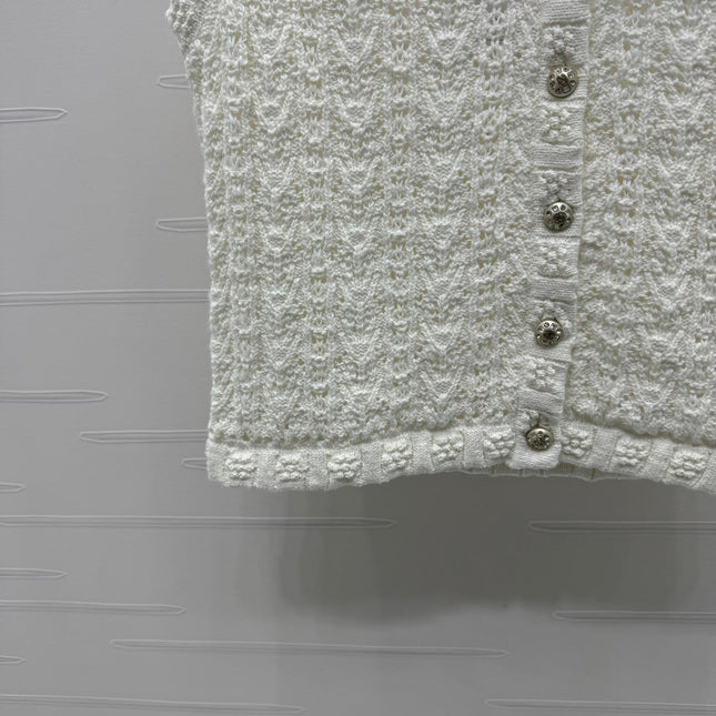 CHANEL 25S CROCHET SLEEVELESS VEST 264178
