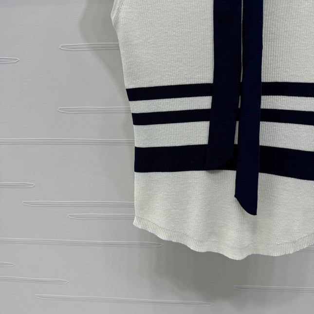 MIU 25S ICE STRIPE KNIT VEST 264114