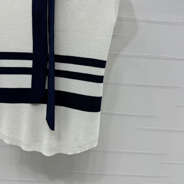 MIU 25S ICE STRIPE KNIT VEST 264114