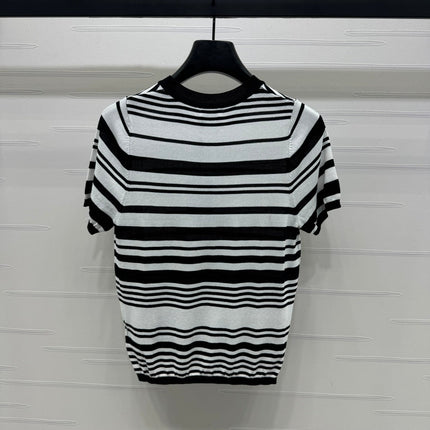 YSL 25S WHITE COLLAR SHORT SLEEVE T-SHIRT 264093