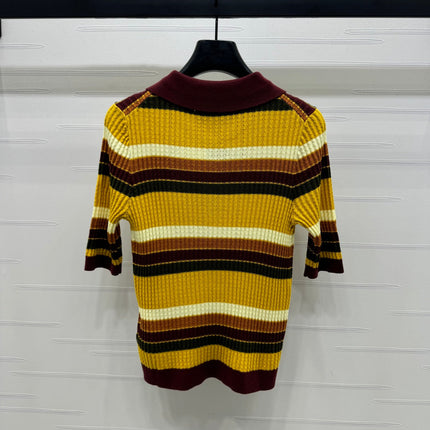 GUCCI 25S SHORT SLEEVE STRIPED POLO SHIRT 264081