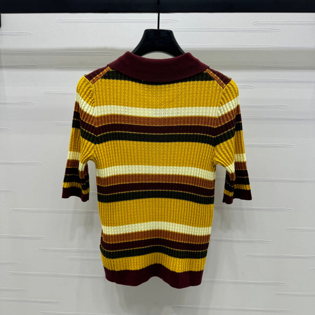 GUCCI 25S SHORT SLEEVE STRIPED POLO SHIRT 264081