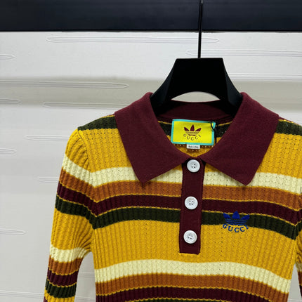 GUCCI 25S SHORT SLEEVE STRIPED POLO SHIRT 264081