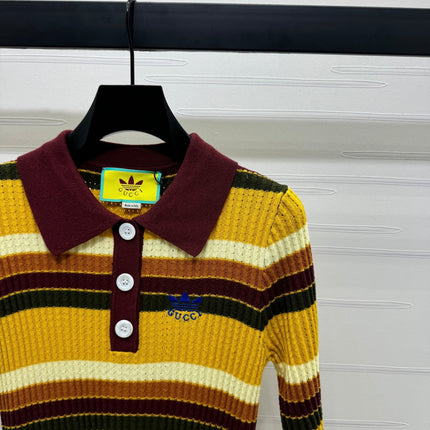 GUCCI 25S SHORT SLEEVE STRIPED POLO SHIRT 264081