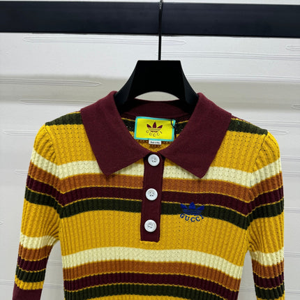 GUCCI 25S SHORT SLEEVE STRIPED POLO SHIRT 264081