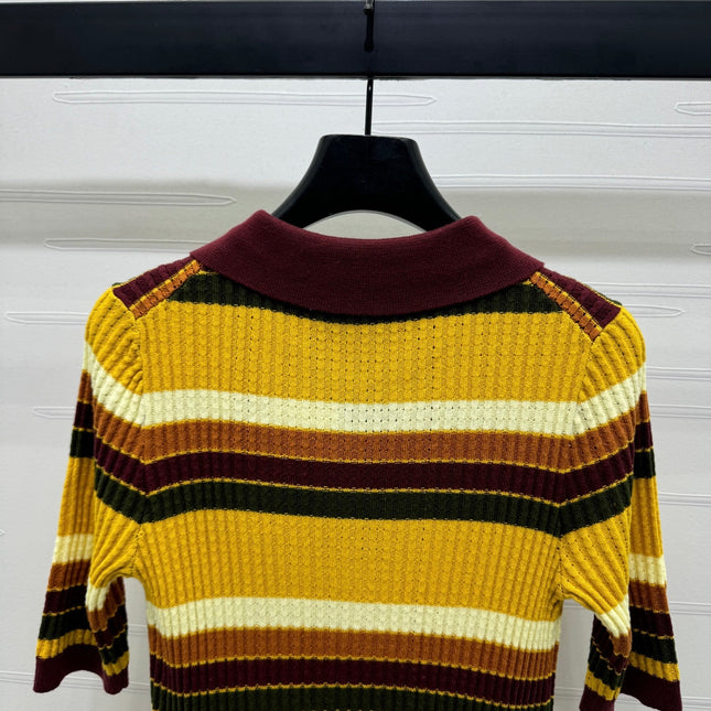 GUCCI 25S SHORT SLEEVE STRIPED POLO SHIRT 264081