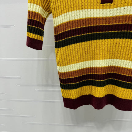GUCCI 25S SHORT SLEEVE STRIPED POLO SHIRT 264081
