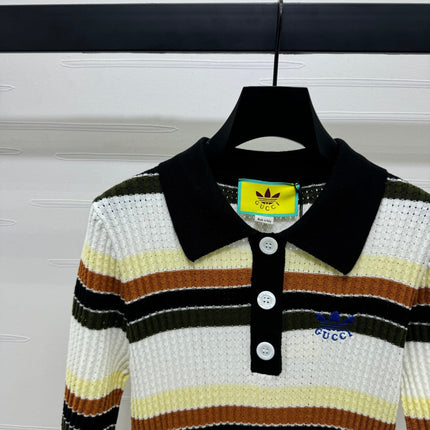 GUCCI 25S SHORT SLEEVE STRIPED POLO SHIRT 264080