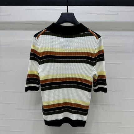 GUCCI 25S SHORT SLEEVE STRIPED POLO SHIRT 264080