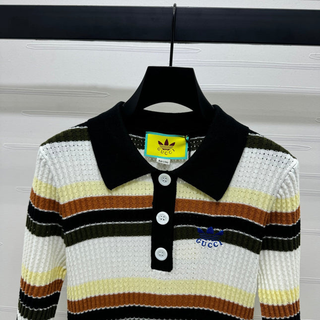 GUCCI 25S SHORT SLEEVE STRIPED POLO SHIRT 264080
