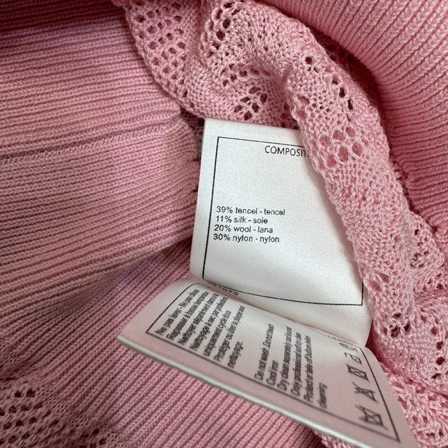 CHANEL 25S HOLLOW KNIT SHORT SLEEVE TOP 264152