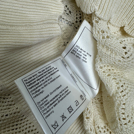 CHANEL 25S HOLLOW KNIT SHORT SLEEVE TOP 264150