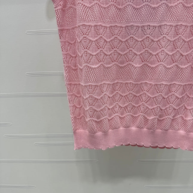 CHANEL 25S HOLLOW KNIT VEST 264158