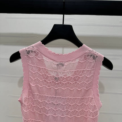 CHANEL 25S HOLLOW KNIT VEST 264158