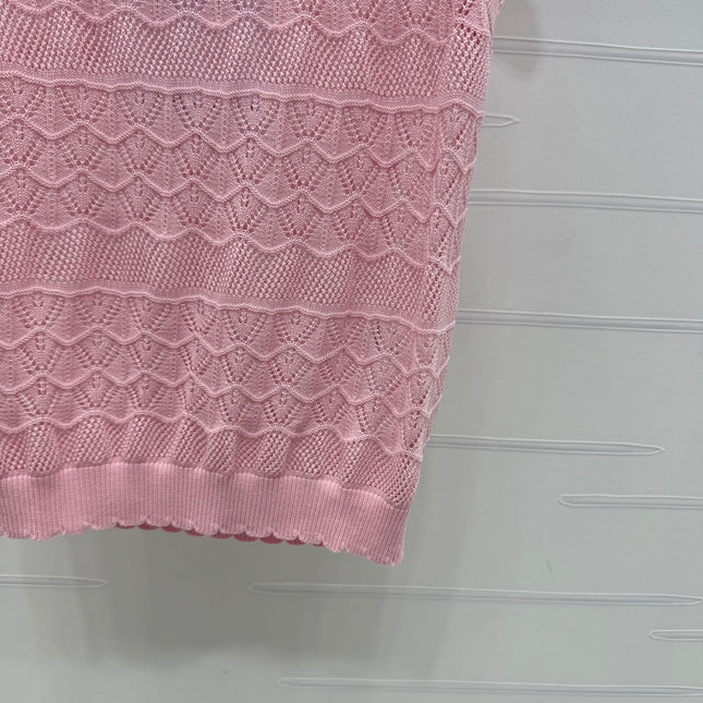 CHANEL 25S HOLLOW KNIT VEST 264158