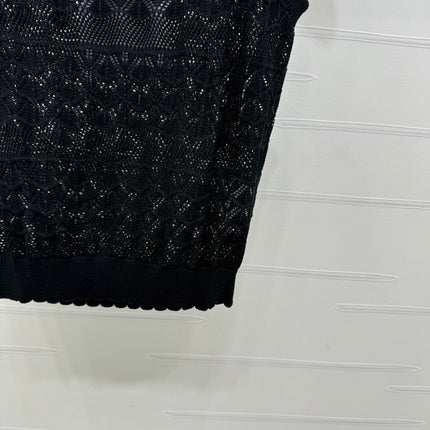 CHANEL 25S HOLLOW KNIT VEST 264156