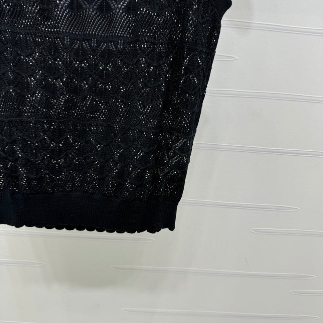 CHANEL 25S HOLLOW KNIT VEST 264156