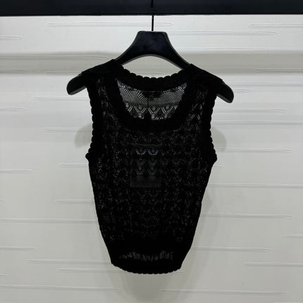 CHANEL 25S HOLLOW KNIT VEST 264156