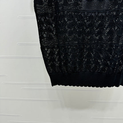 CHANEL 25S HOLLOW KNIT VEST 264156