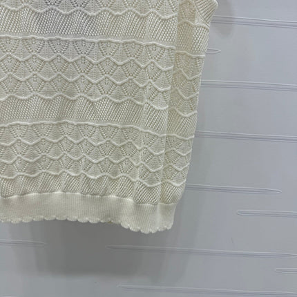 CHANEL 25S HOLLOW KNIT VEST 264154