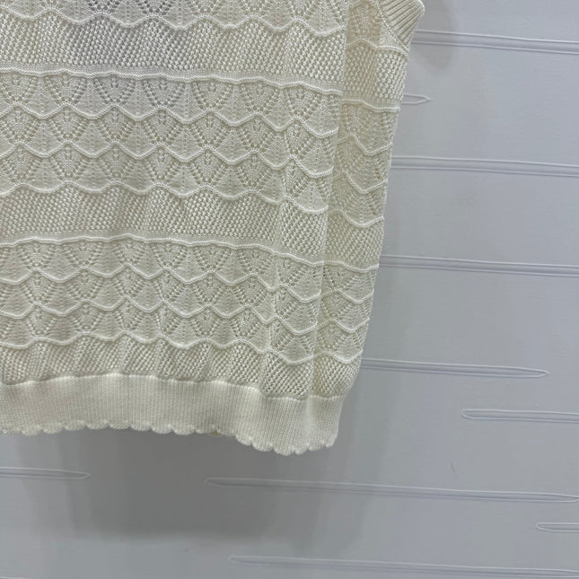 CHANEL 25S HOLLOW KNIT VEST 264154
