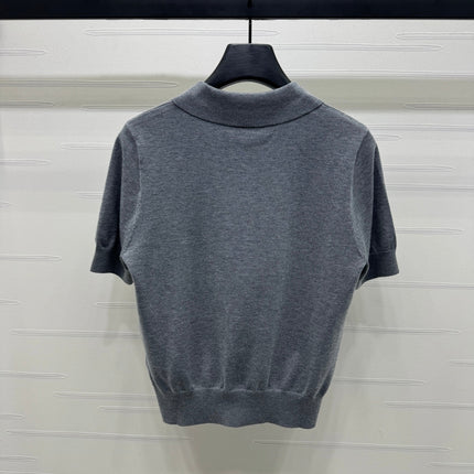 BURBERRY SHORT-SLEEVE KNITTED POLO SHIRT 274846