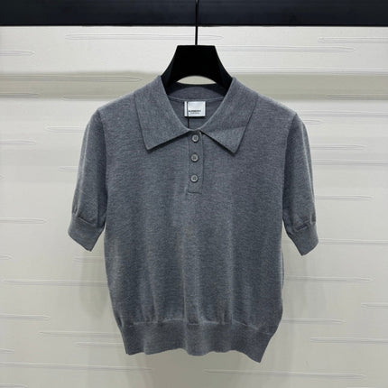 BURBERRY SHORT-SLEEVE KNITTED POLO SHIRT 274846