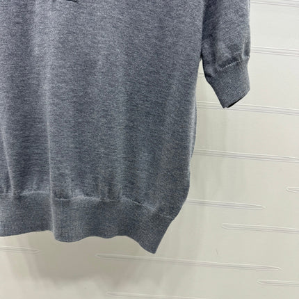 BURBERRY SHORT-SLEEVE KNITTED POLO SHIRT 274846